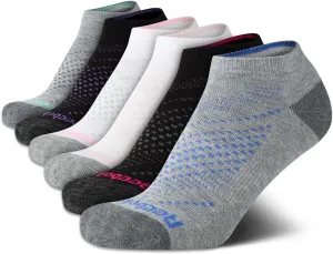 Reebok Womens Low Cut Socks - 6 Pack Cushioned Performance Stretch Moisture Wicking Athletic No Show Socks for Women (4-10)
