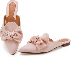 Rilista Mules for Women Slip On Comfortable Pointed Toe Womens Loafers Women's Flats for Women's Mules & Clogs