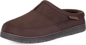 RockDove Men's SoftStride Faux Suede Memory Foam Mule Slipper with Indoor Outdoor Sole