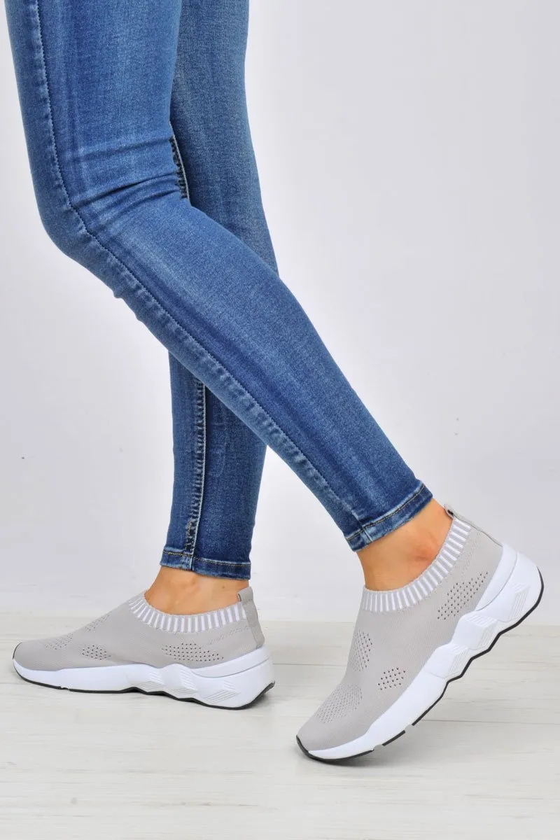 Runner Grey Trainers Worldwide shipping - Kannon Sock Practical