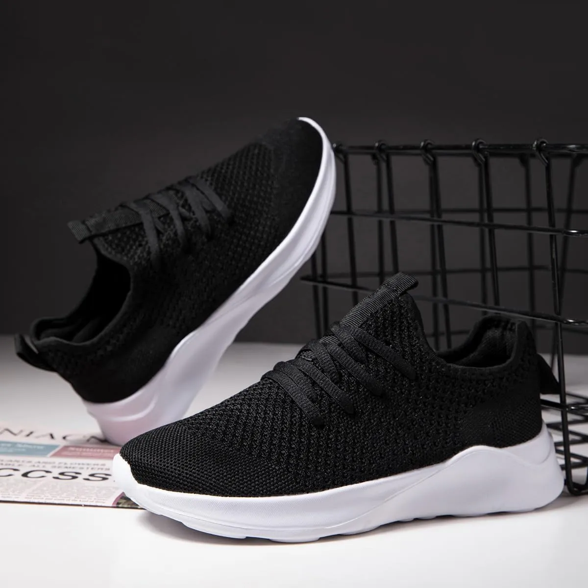 Running Shoes for Men Slip on Tennis Shoes Fashion Sneakers Lightweight Breathable Casual Walking Shoes Outdoor Workout Athletic Training Gym Trainer Sport Trainers