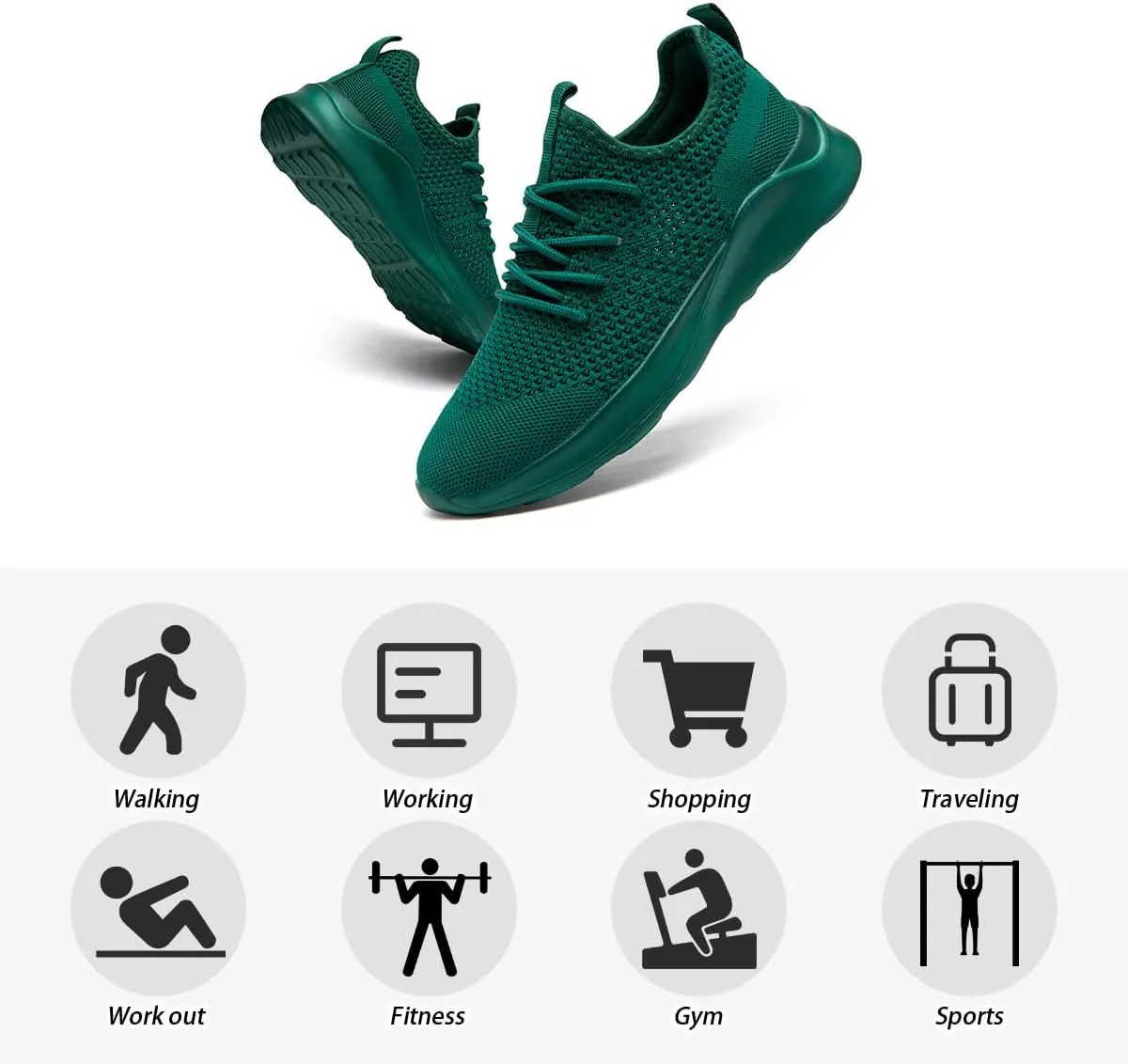 Running Shoes for Men Slip on Tennis Shoes Fashion Sneakers Lightweight Breathable Casual Walking Shoes Outdoor Workout Athletic Training Gym Trainer Sport Trainers