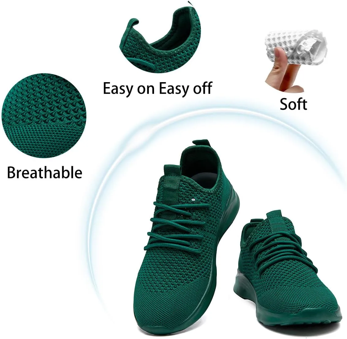 Running Shoes for Men Slip on Tennis Shoes Fashion Sneakers Lightweight Breathable Casual Walking Shoes Outdoor Workout Athletic Training Gym Trainer Sport Trainers