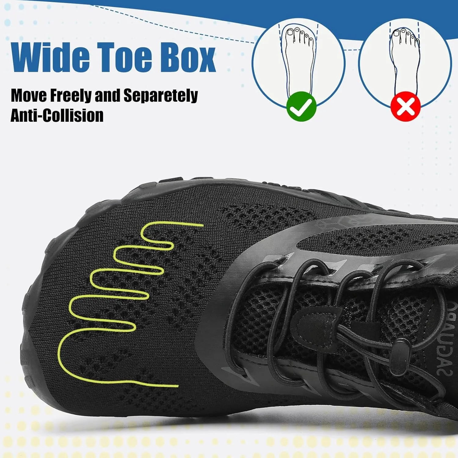 SAGUARO Womens Mens Barefoot Shoes Minimalist Trail Runner Wide Toe Box Zero Drop Outdoor Cross Training Shoe