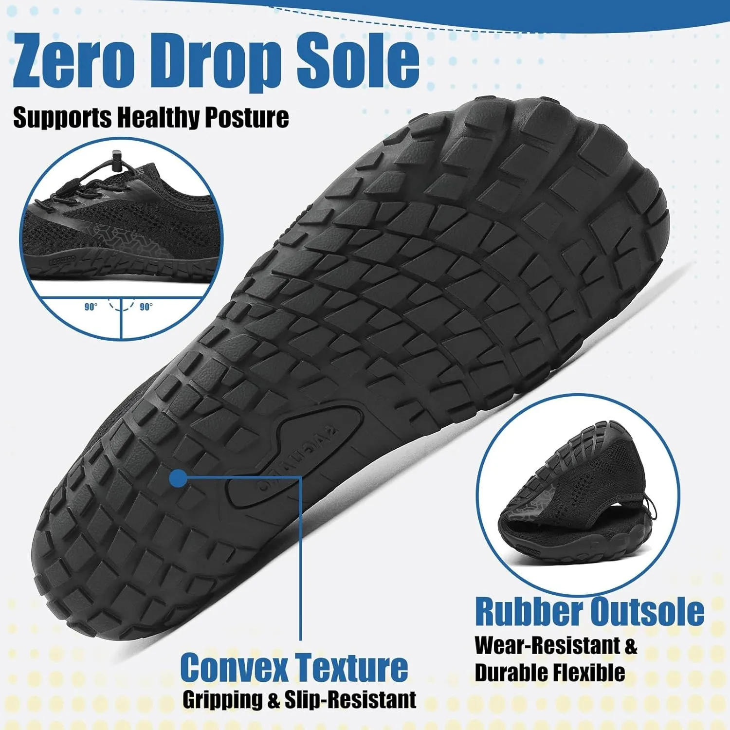 SAGUARO Womens Mens Barefoot Shoes Minimalist Trail Runner Wide Toe Box Zero Drop Outdoor Cross Training Shoe