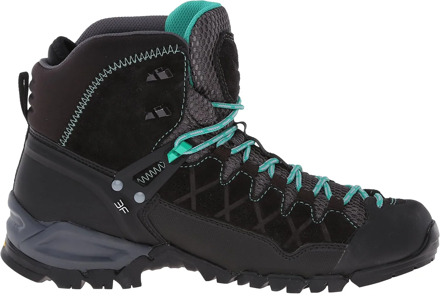Salewa Women's Alp Trainer Mid GTX Alpine Trekking Boot | Hiking, Trekking, Scrambles | Gore-Tex Waterproof Breathable, Vibram Sole, Suede and PU Coated Leather Upper