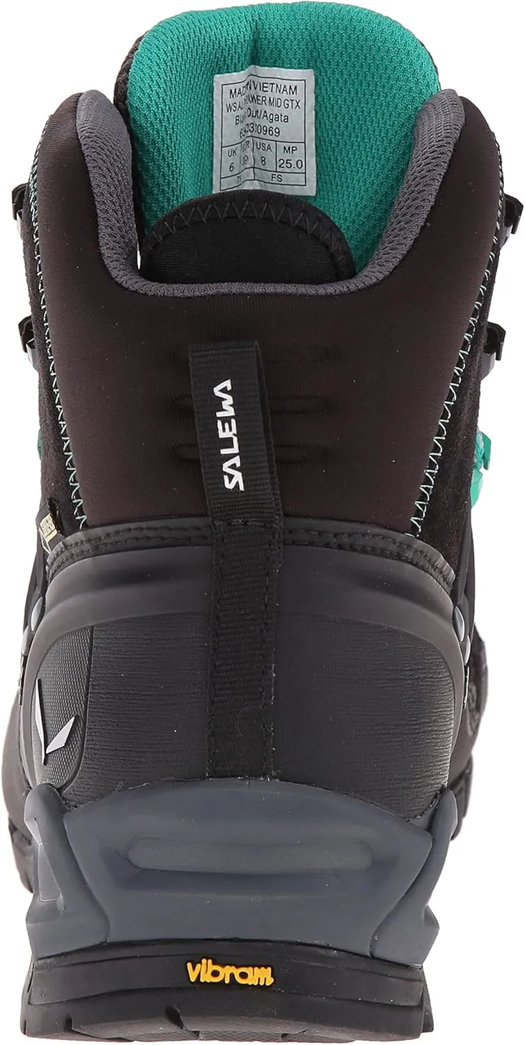 Salewa Women's Alp Trainer Mid GTX Alpine Trekking Boot | Hiking, Trekking, Scrambles | Gore-Tex Waterproof Breathable, Vibram Sole, Suede and PU Coated Leather Upper