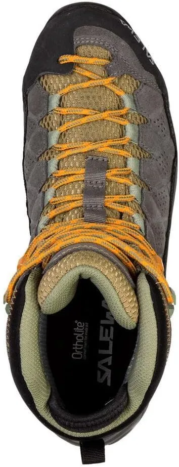 Salewa Women's Alp Trainer Mid GTX Alpine Trekking Boot | Hiking, Trekking, Scrambles | Gore-Tex Waterproof Breathable, Vibram Sole, Suede and PU Coated Leather Upper