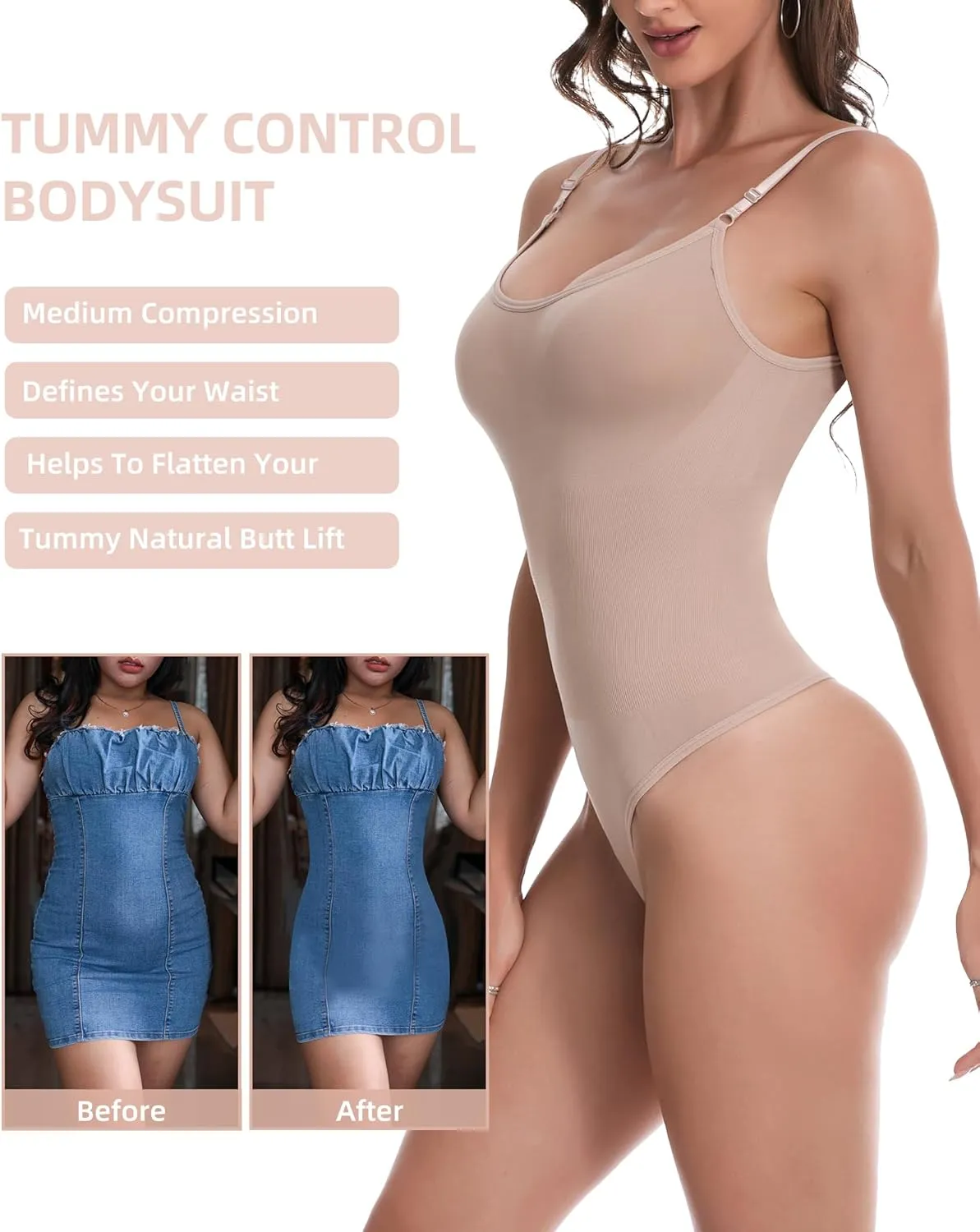 Shapewear Bodysuit For Women Tummy Control Waist Trainer Seamless Thongs Faja Body Suits Shaper