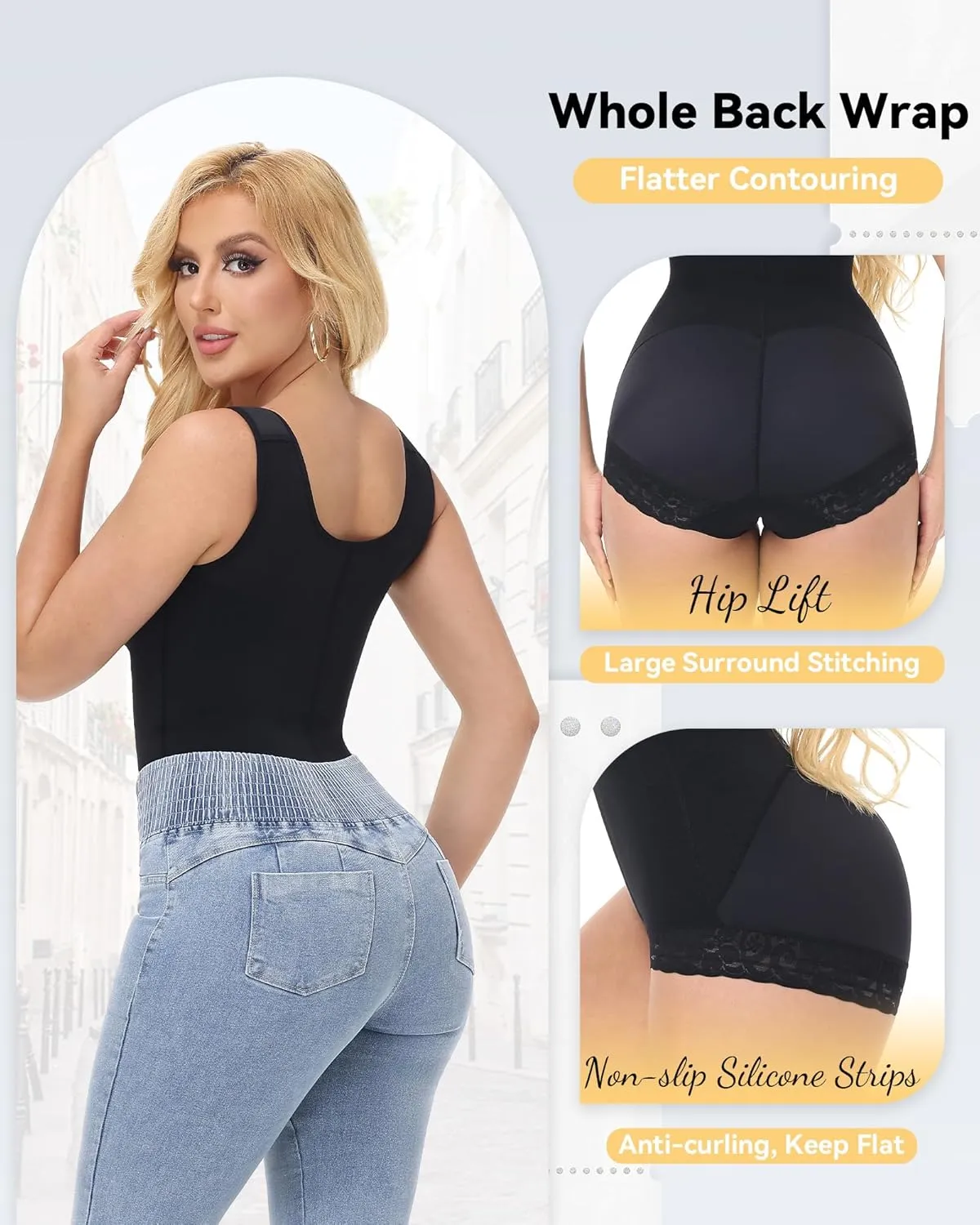 SHAPSHE Fajas Colombianas Moldeadoras Body Shaper Postpartum BBL Post Surgery Stage 2/3 Tummy Control Compression Garment