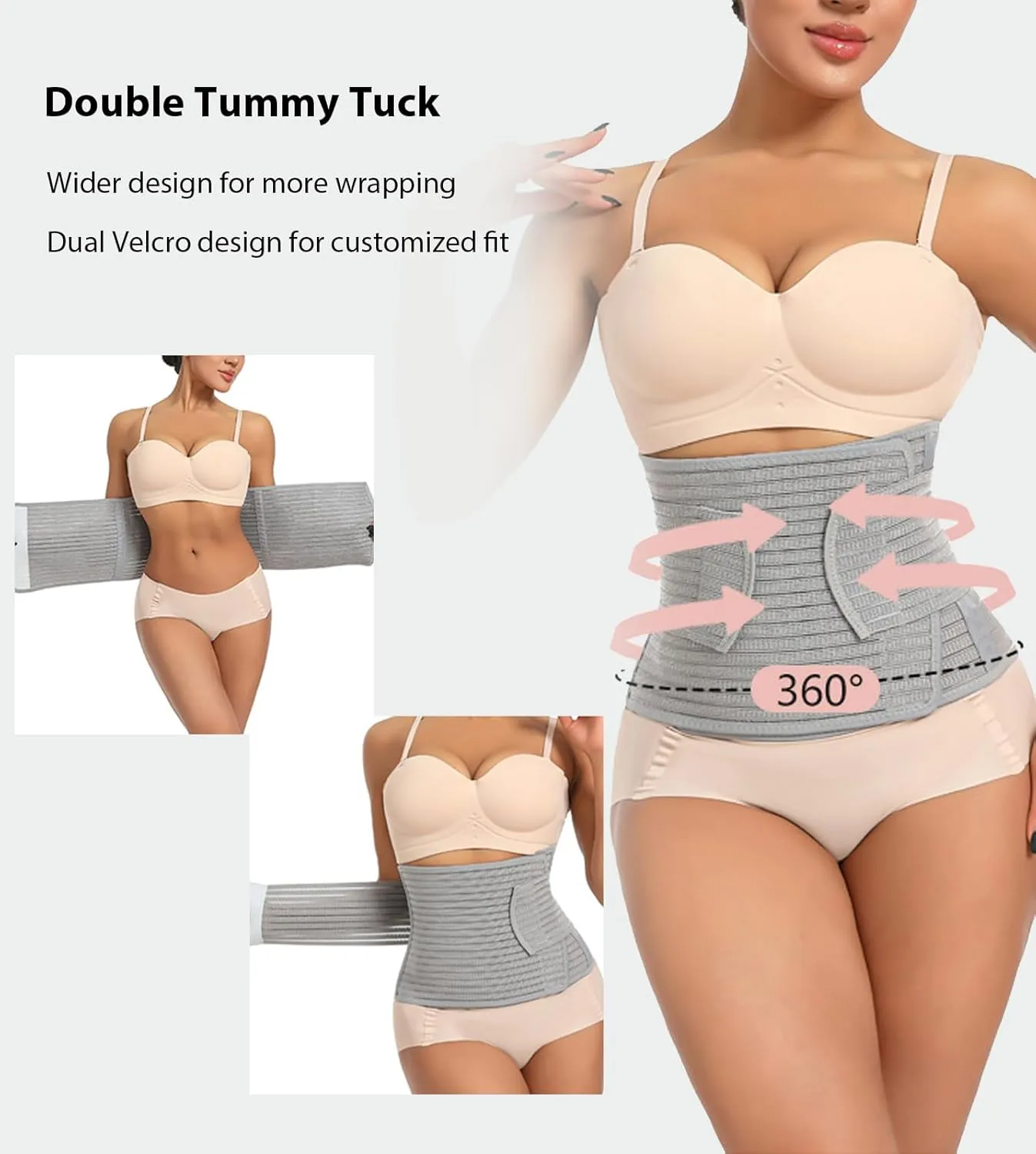 SHAPSHE Waist Trainer for Women Postpartum Belly Band Post Surgery Abdominal Binder Faja Girdle Corset Shapewear