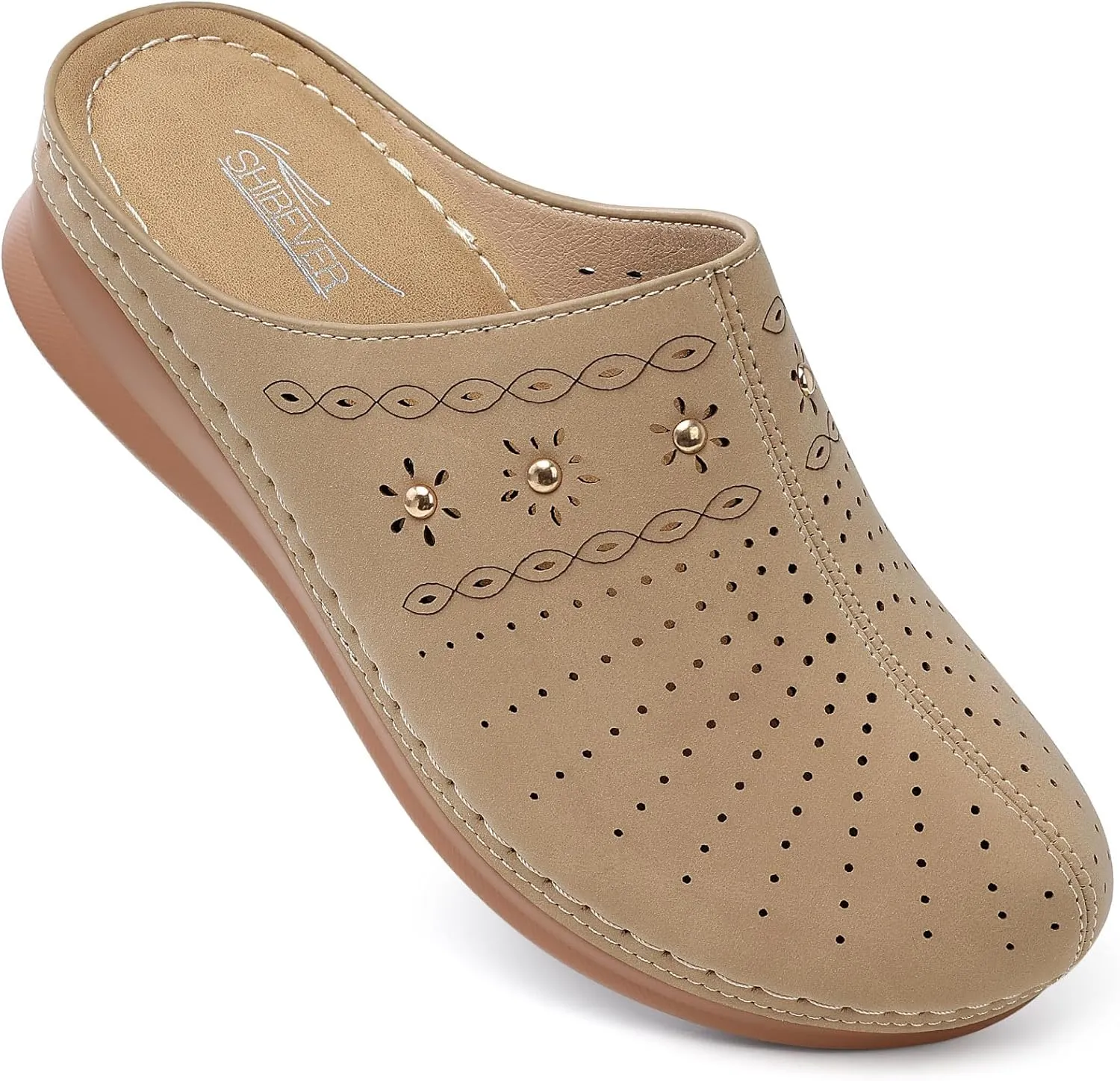 SHIBEVER Clogs for Women Mules Slip-On: Closed Toe Clog - Comfortable Womens Mule