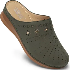 SHIBEVER Clogs for Women Mules Slip-On: Closed Toe Clog - Comfortable Womens Mule