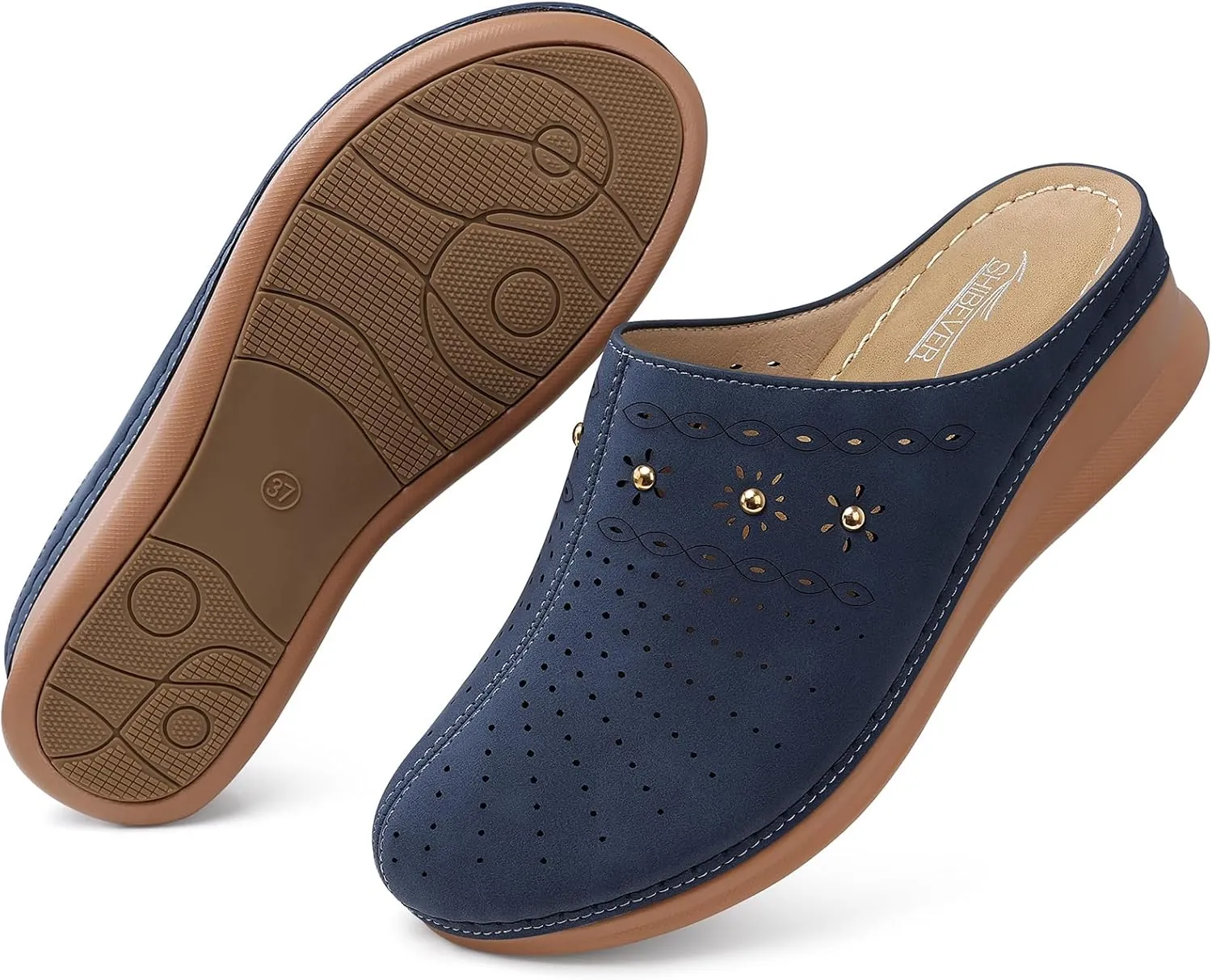 SHIBEVER Clogs for Women Mules Slip-On: Closed Toe Clog - Comfortable Womens Mule