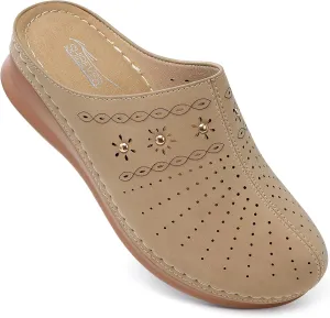 SHIBEVER Clogs for Women Mules Slip-On: Closed Toe Clog - Comfortable Womens Mule