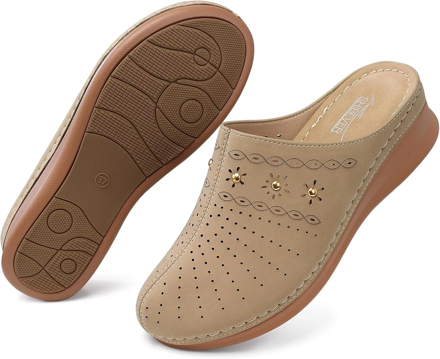 SHIBEVER Clogs for Women Mules Slip-On: Closed Toe Clog - Comfortable Womens Mule