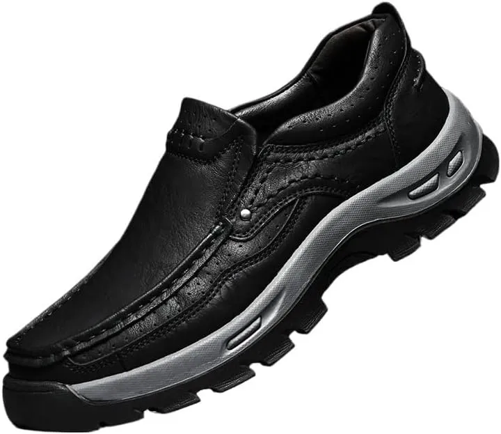 Shoes Men's Outdoor Slip-on Loafers Low-top Round-Toe Thick-Soled Oxford Shoes for Traveling Driving Mountaineering Men Versatile Comfortable Shoes