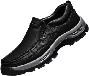 Shoes Men's Outdoor Slip-on Loafers Low-top Round-Toe Thick-Soled Oxford Shoes for Traveling Driving Mountaineering Men Versatile Comfortable Shoes
