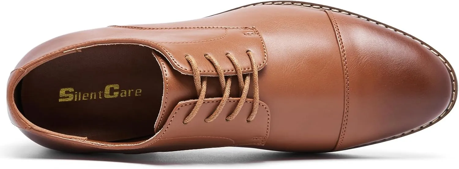 SILENTCARE Men's Oxford Formal Dress Shoes Business Comfortable Classic Lace Up Shoes