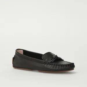 Siyah Kadın Deri Loafer