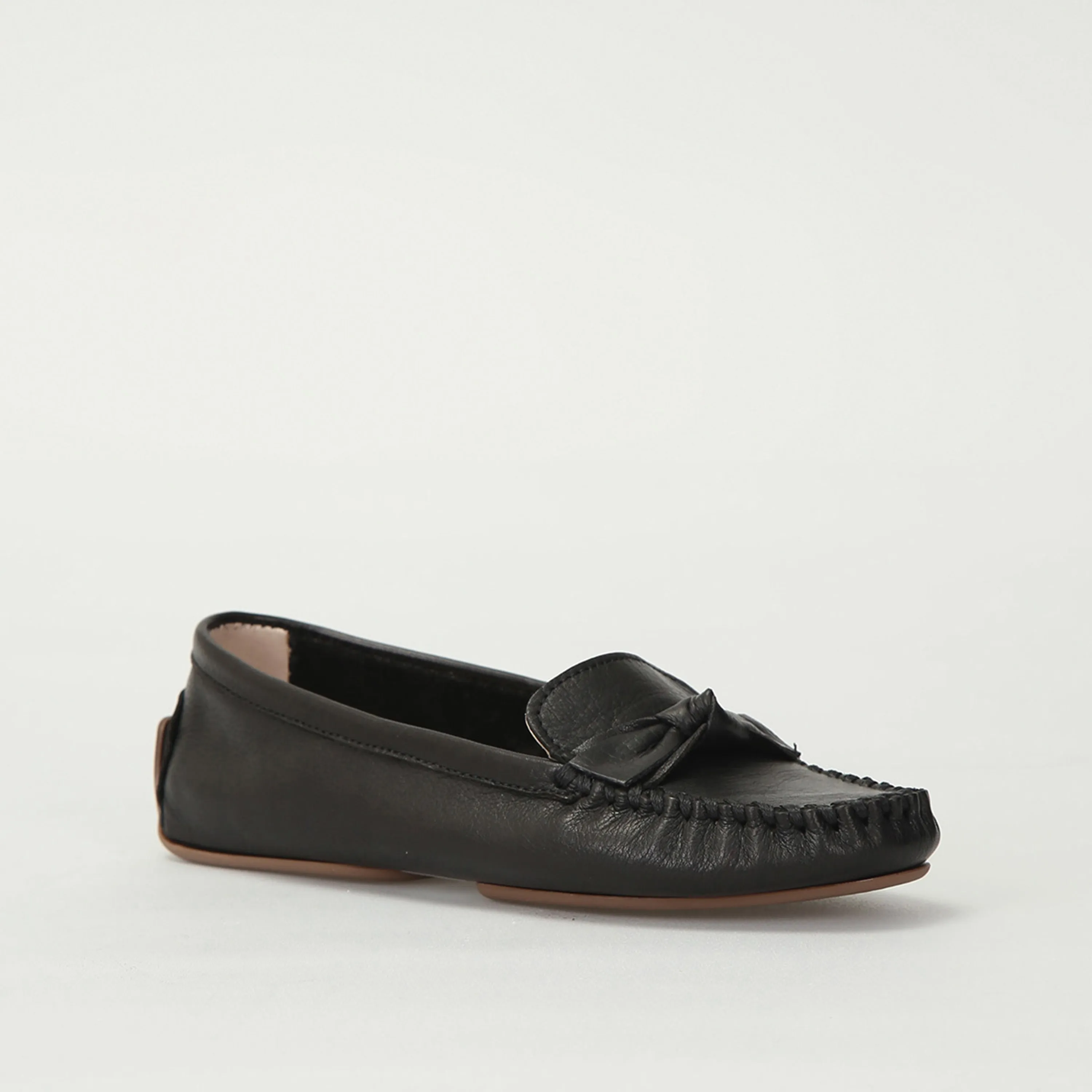 Siyah Kadın Deri Loafer