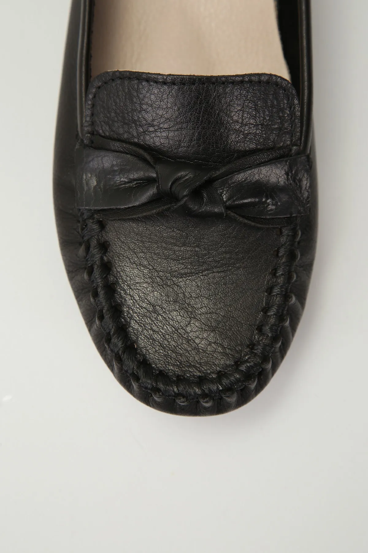 Siyah Kadın Deri Loafer