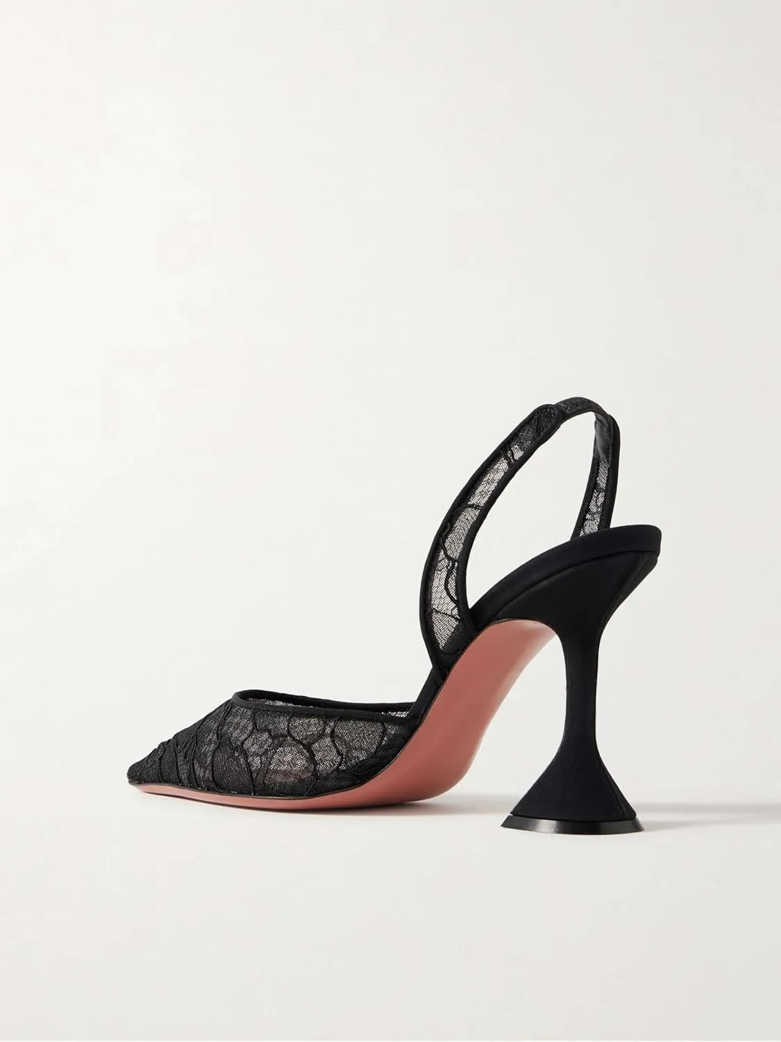 Slingback Mesh Mule Heels for Women with 3.75 Inches Heel