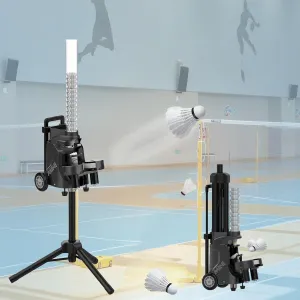 Smart Badminton Serve Machine, Portable Single Trainer Self-Training Ball Feeder, App Controlled, Adjustable Speed and Trajectory, Suitable for Beginners and Daily Training, Etc.
