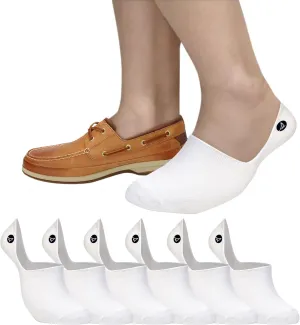Sperry Men's 6-Pack Loafer Socks, Non-Slip No Show Socks for Boat Shoes, Ultra Low Cut Invisible Liners with Heel Grip