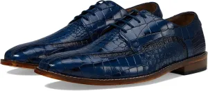 Stacy Adams Men's Gabardo Bike Toe Lace Up Oxford, Blue, 9.5 Wide