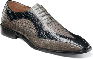 Stacy Adams Men's Tallero Lace Up Oxford, Black/Gray, 12