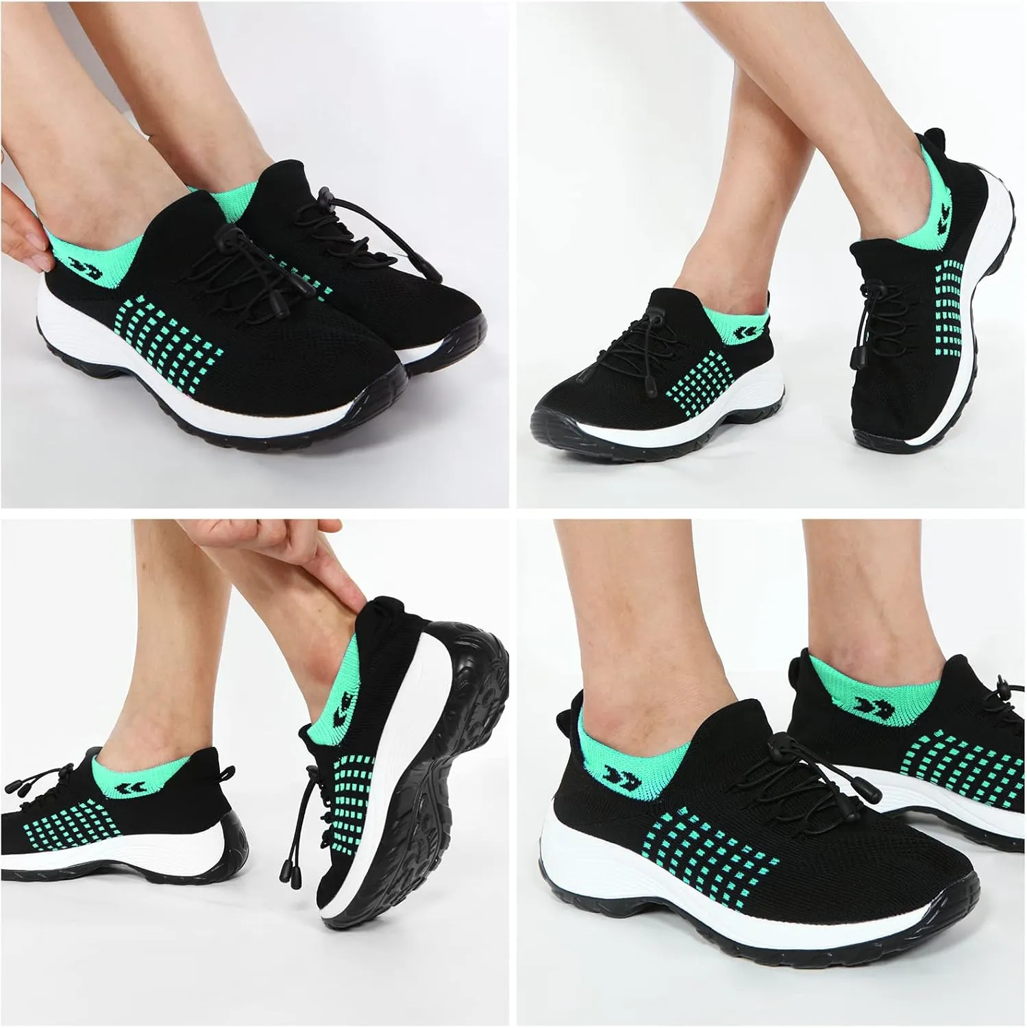 STUNAHOME Orthopedic Sneakers Breathable Women Walking Shoes Slip on Trainers Women's Comfortable Casual Ladies Athletic Shoe Thick Bottom