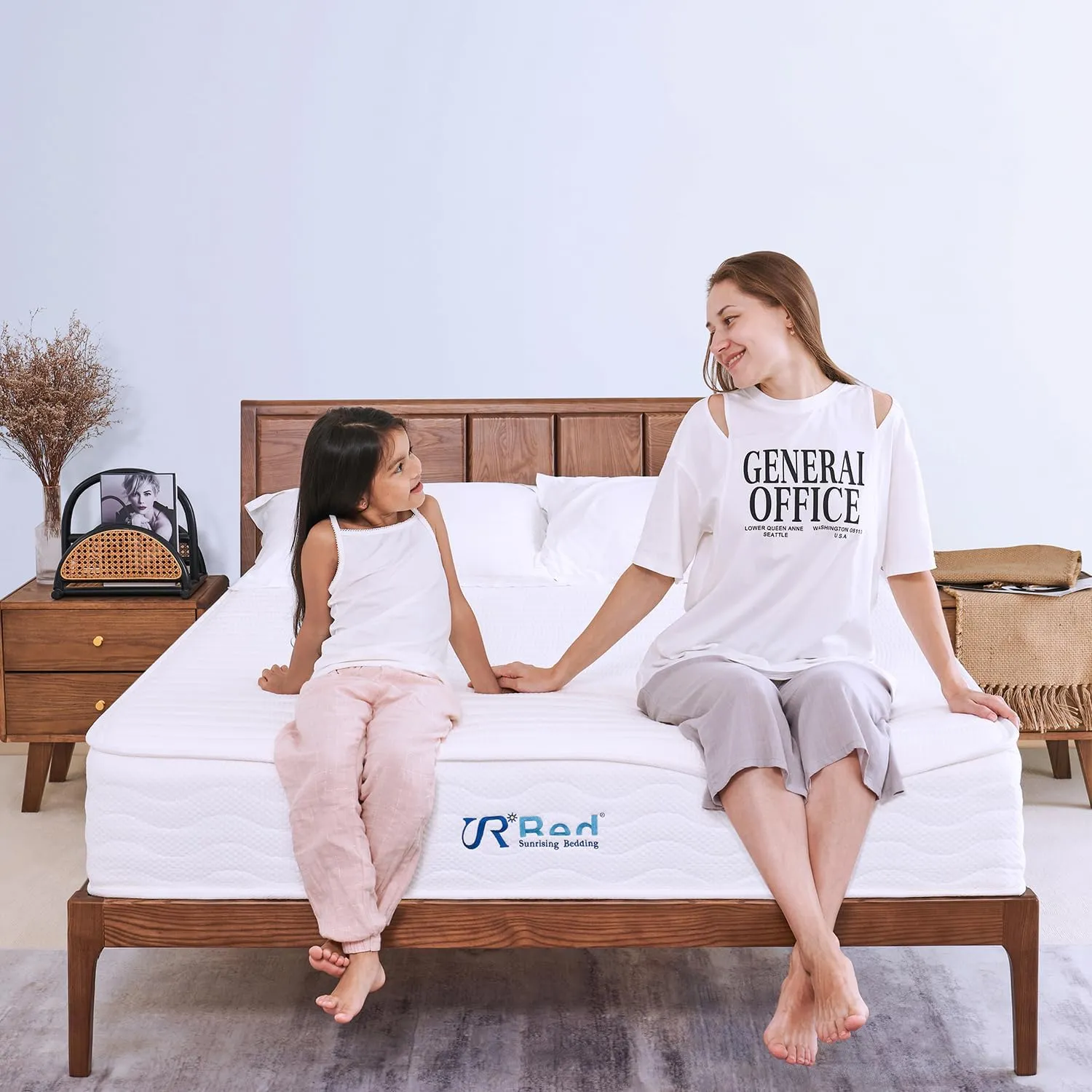 Sunrising Bedding 8 inch Twin Natural Latex Mattress, Individually Encased Pocket Coil, Firm, Supportive, Naturally Cooling, Organic Mattress, 120-Night Free Trial, 20-Year Warranty