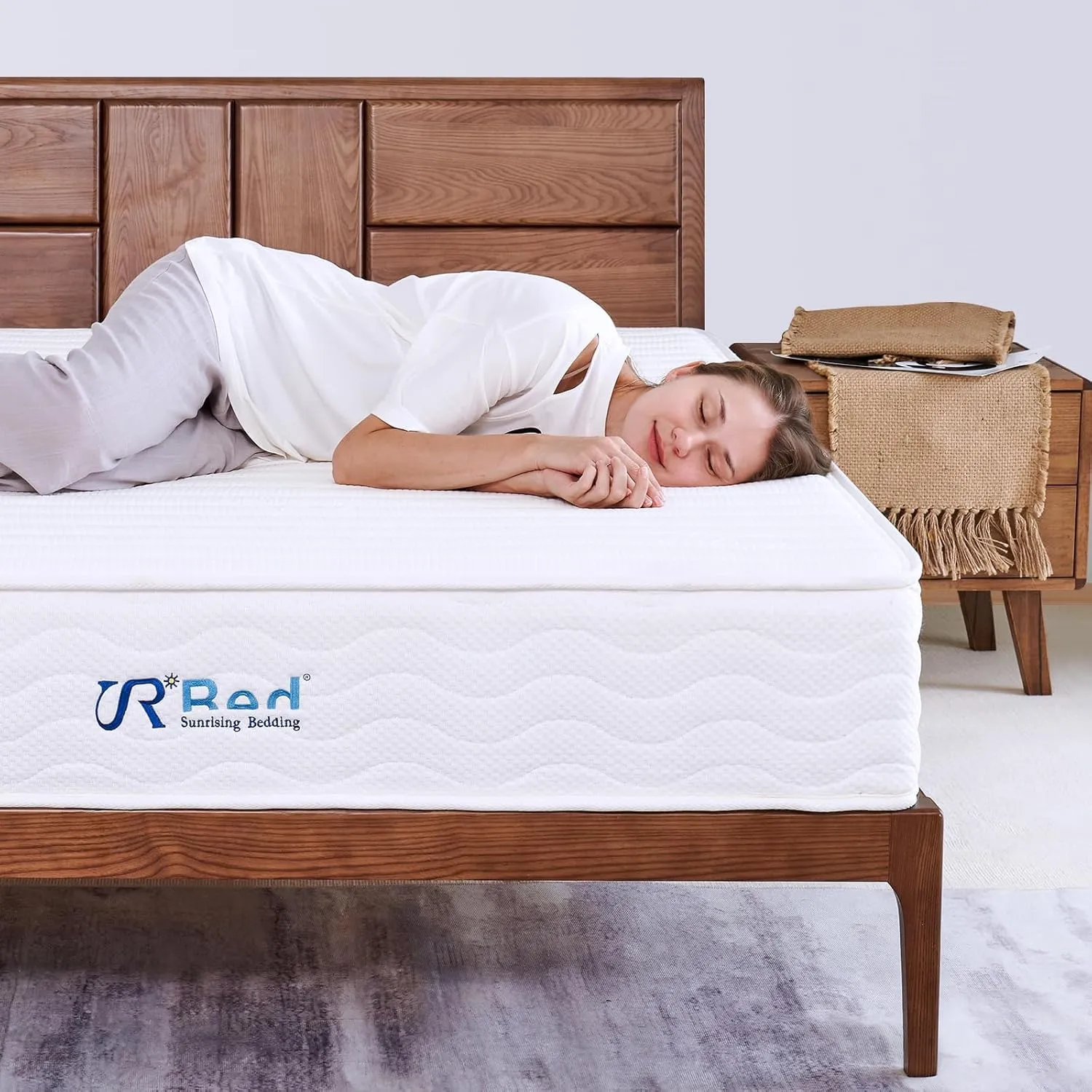 Sunrising Bedding 8 inch Twin Natural Latex Mattress, Individually Encased Pocket Coil, Firm, Supportive, Naturally Cooling, Organic Mattress, 120-Night Free Trial, 20-Year Warranty