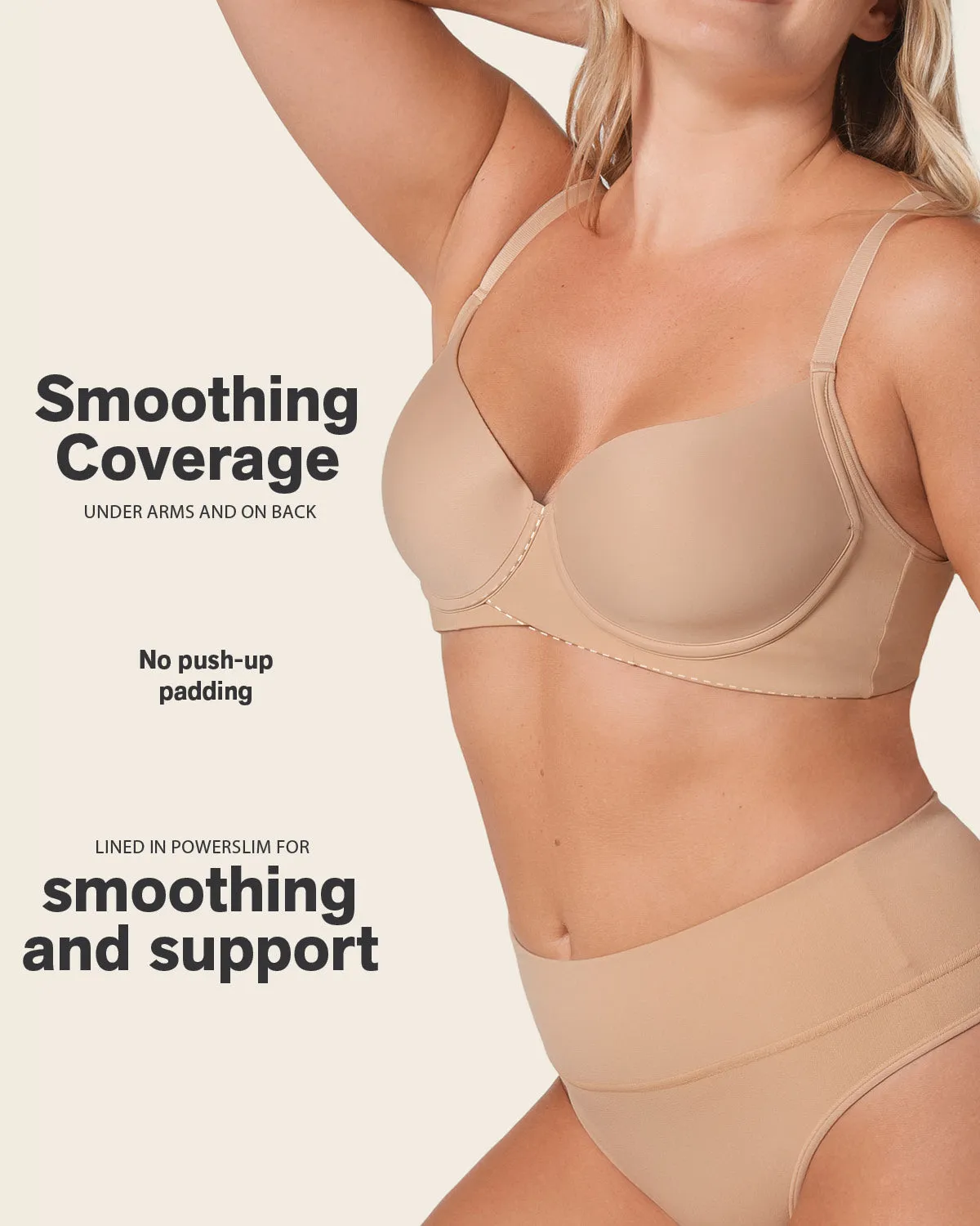 Supportive Contouring Bra with Underwire