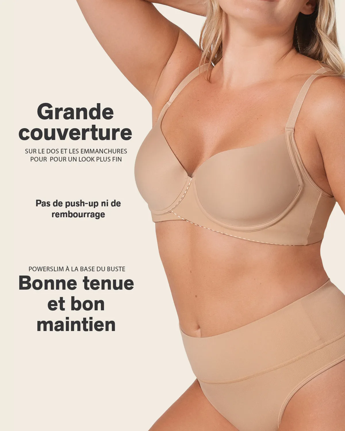 Supportive Contouring Bra with Underwire
