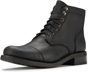 SUREWAY 6 Inch Men's Lace-up Ankle Boot - Cap Toe, Captain Genuine Leather Lace up Chukka Boots for Men,Classic Comfort Oxford Style Footwear