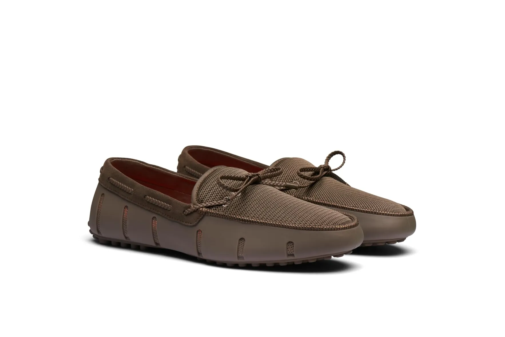 SWIMS Mens Loafers, Mens Casual Slip-Ons Shoes, Comfortable Stylish Braided Lace Loafer,Acorn,10.5