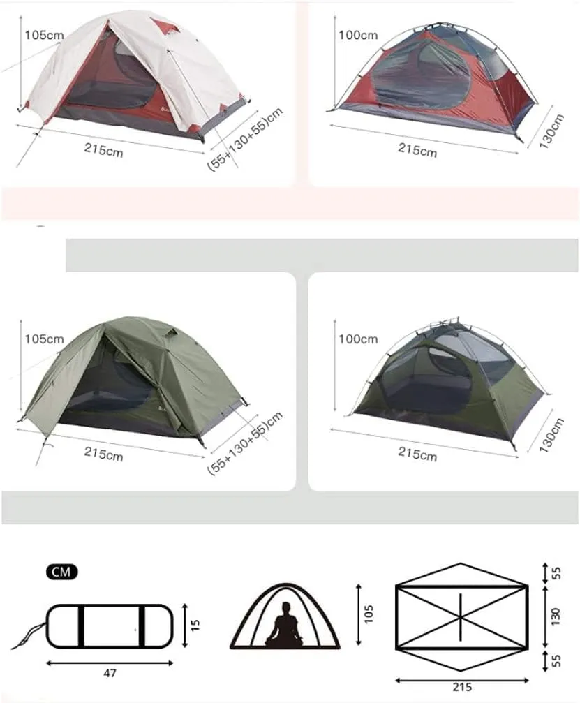 Tents for Camping Beach Tents Camping Tent 2 Person Tent Ultralight Easy Set Up and Carry Family Tent for 4 Season Outdoor Tent Family Tents for Camping Hiking Traveling
