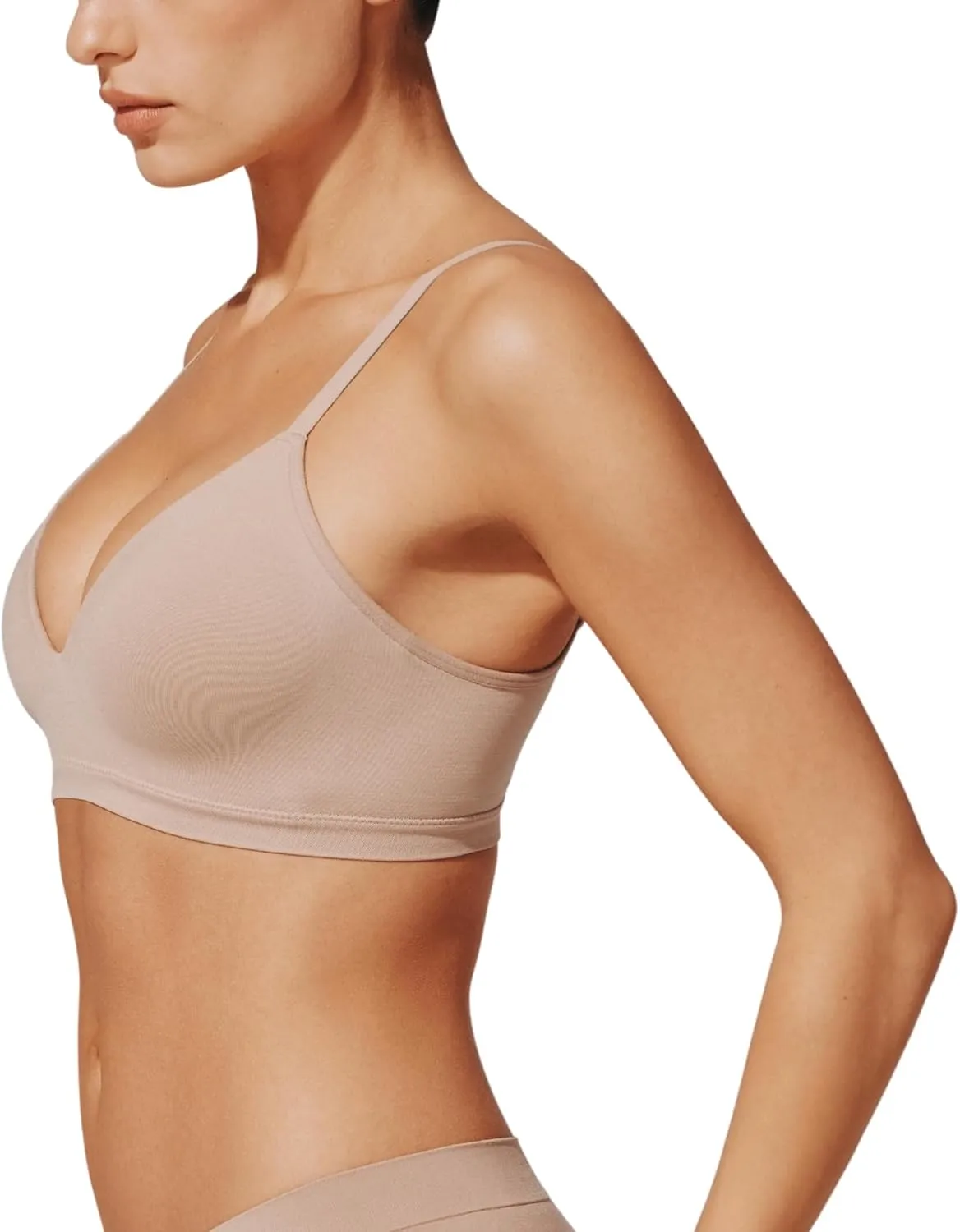 ThirdLove Form Fit Wireless Bra, Wire Free Bras with Support and Lift, Seamless, Comfortable Bras for Women, 2 PK Black/Taupe