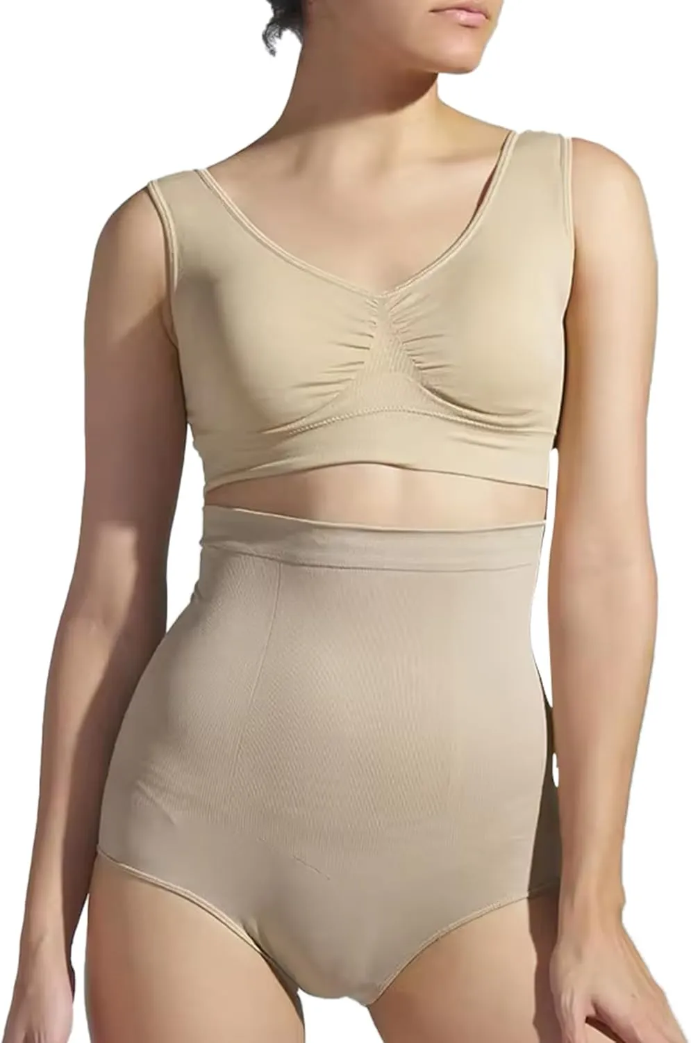 Thong Shorts Shapewear Tummy Control for Women, High Waist Shaping Seamless Body Shaper Panties