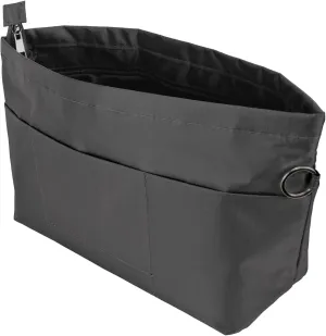 Time Wing Handbag Tote Purse Organizer Insert Bag Liner Shaper Divider Zipper 11 Pockets Compartments Medium Dark Grey