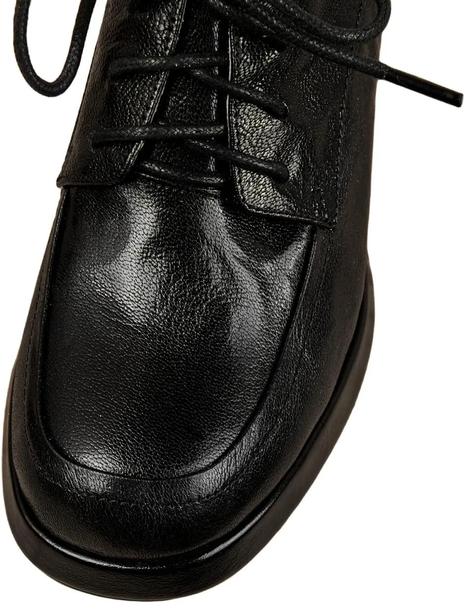 TinaCus Genuine Leather Round Toe Handmade Platform High Heels Women's Selftie Pumps Shoes