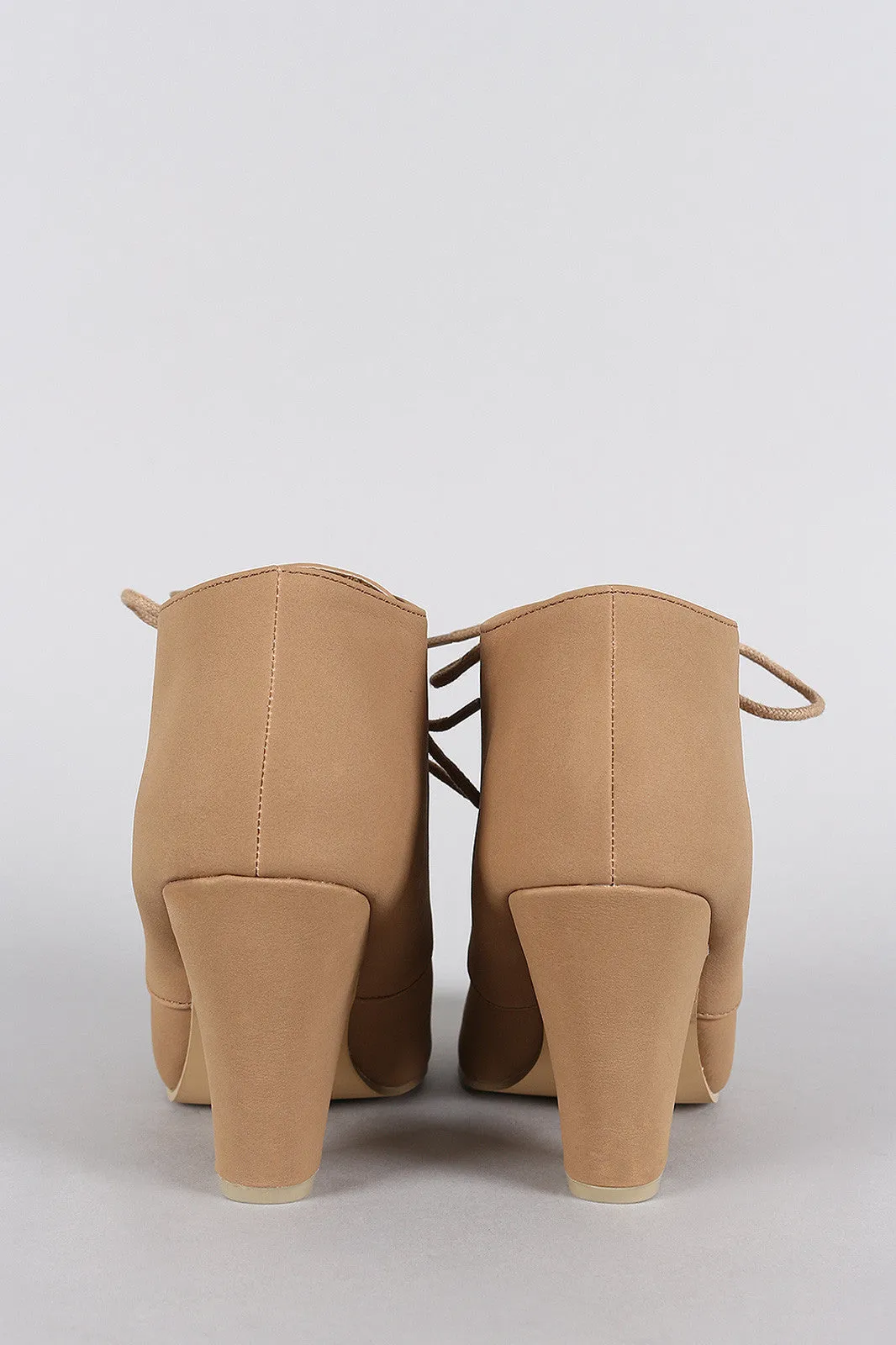 Toe Lace Round Huge offer Festive offer Booties Heeled Oxford Up