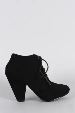 Toe Lace Round Huge offer Festive offer Booties Heeled Oxford Up