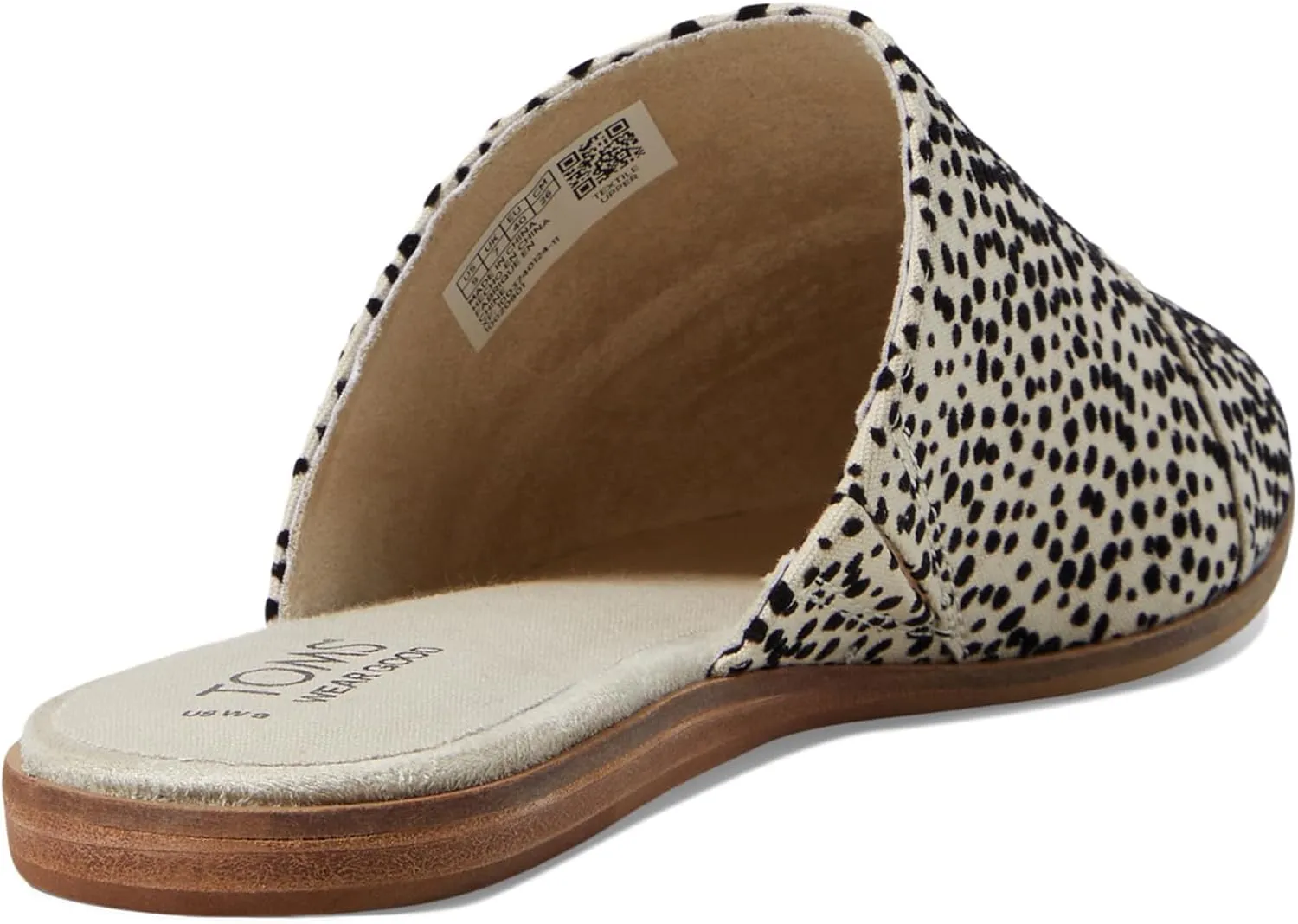 TOMS Womens Jade Metallic Suede Mules Flats Casual - Black