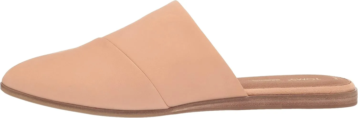 TOMS Womens Jade Metallic Suede Mules Flats Casual - Black