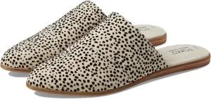 TOMS Womens Jade Metallic Suede Mules Flats Casual - Black