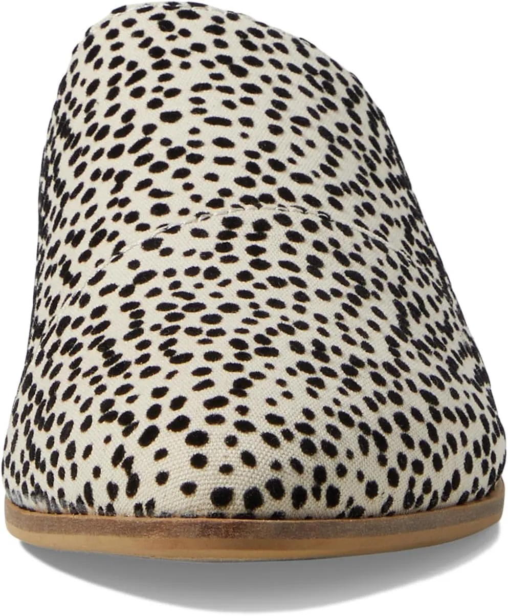 TOMS Womens Jade Metallic Suede Mules Flats Casual - Black