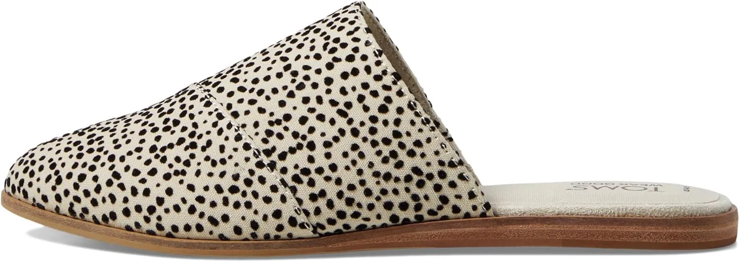 TOMS Womens Jade Metallic Suede Mules Flats Casual - Black